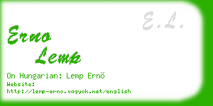 erno lemp business card
